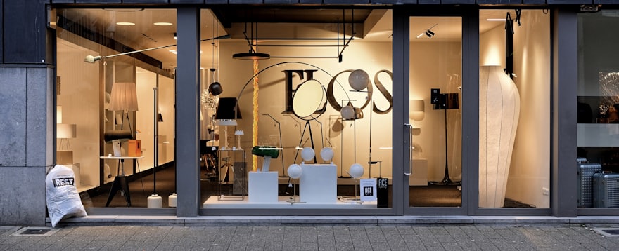 The shopfront of an independent business, closed up for the day